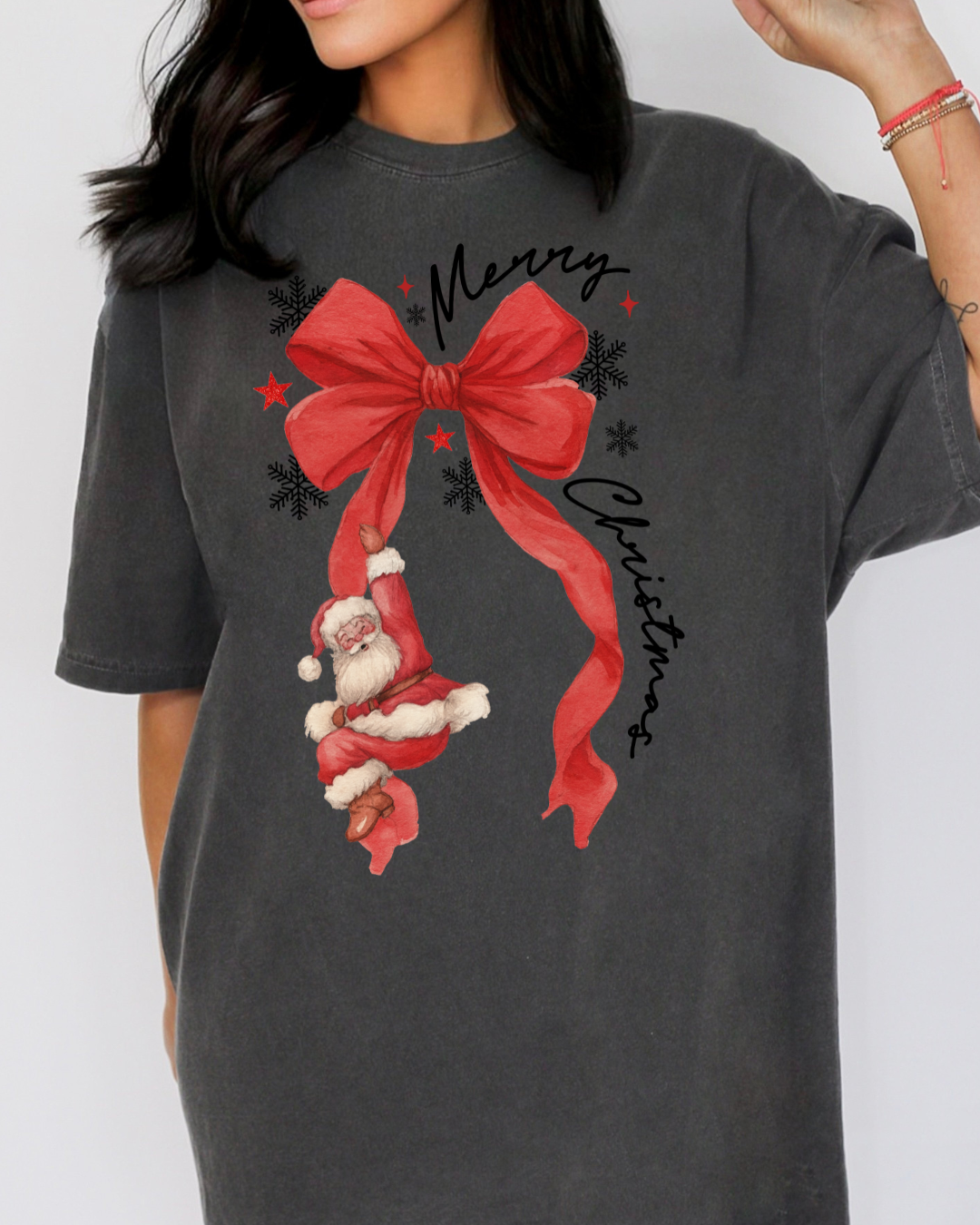 Santa Bow Tee