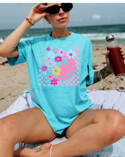 Floral Smiley Tee
