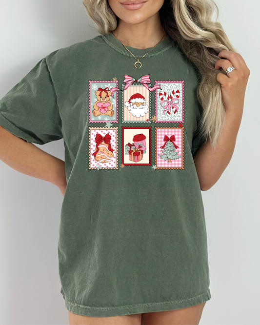 Christmas Postage Stamp Tee