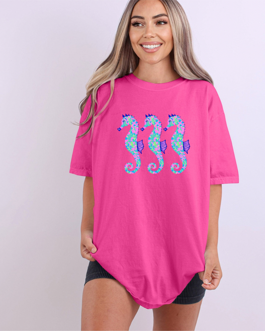 Neon SeaHorse Tee